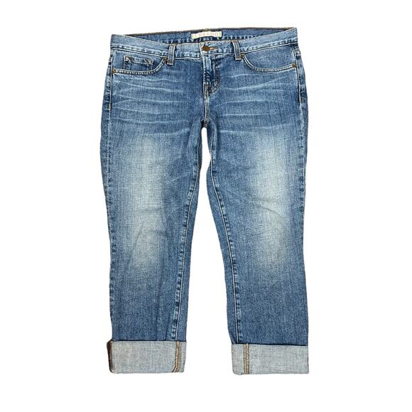 J Brand The Capri Mid Rise Rolled Cuff Jeans Denim Light Washed Blue Womens 30 - Picture 1 of 6